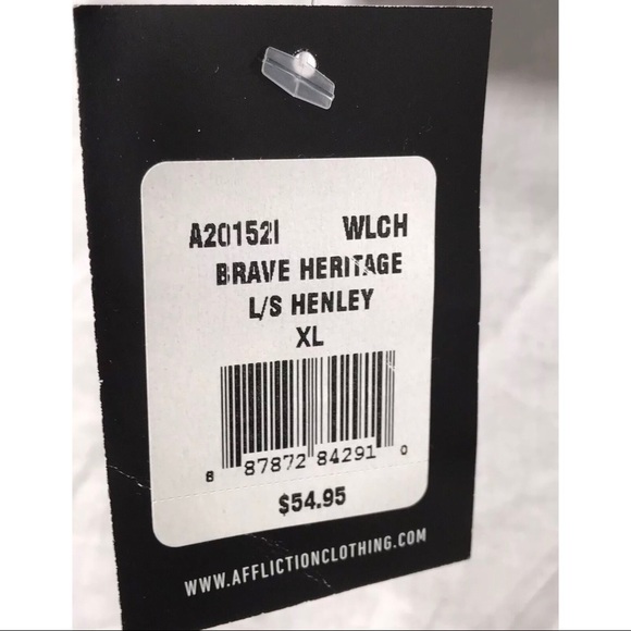 AFFLICTION Mens T-shirt BRAVE HERITAGE Biker Skull - Picture 2 of 7